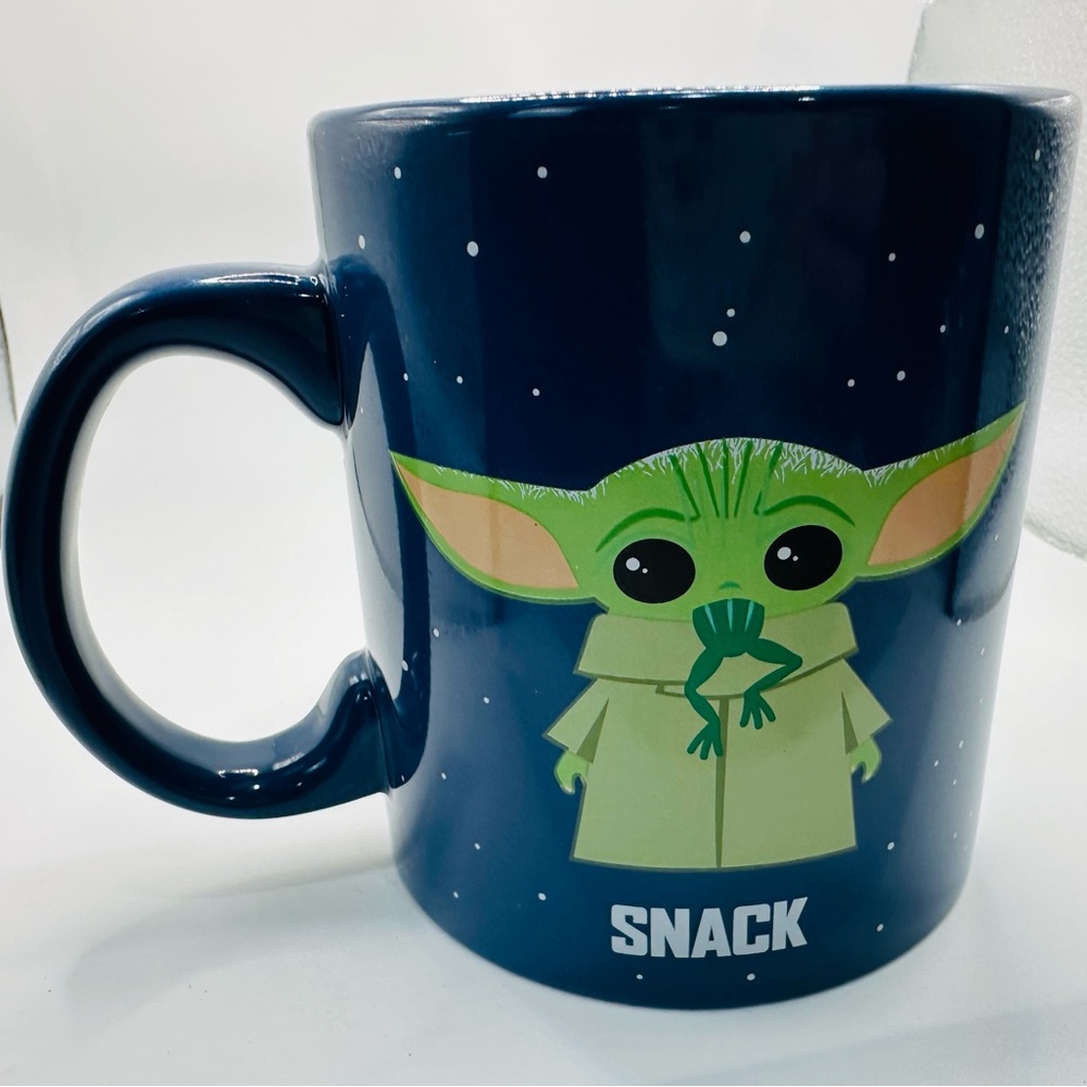 Star Wars Blue Baby Yoda Snack Ceramic Mug